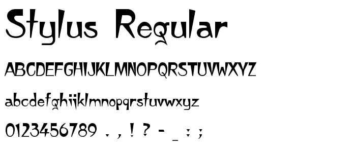 Stylus Regular font